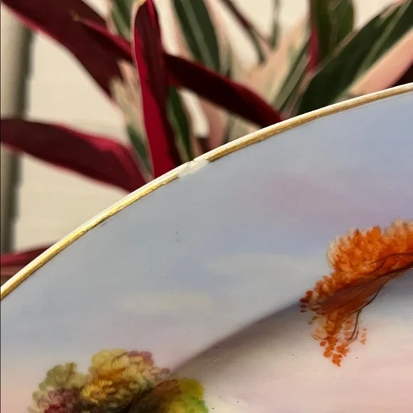 Lily China Vintage Hand Painted Art Platter Made in Japan 1940’s - Picture 4 of 10